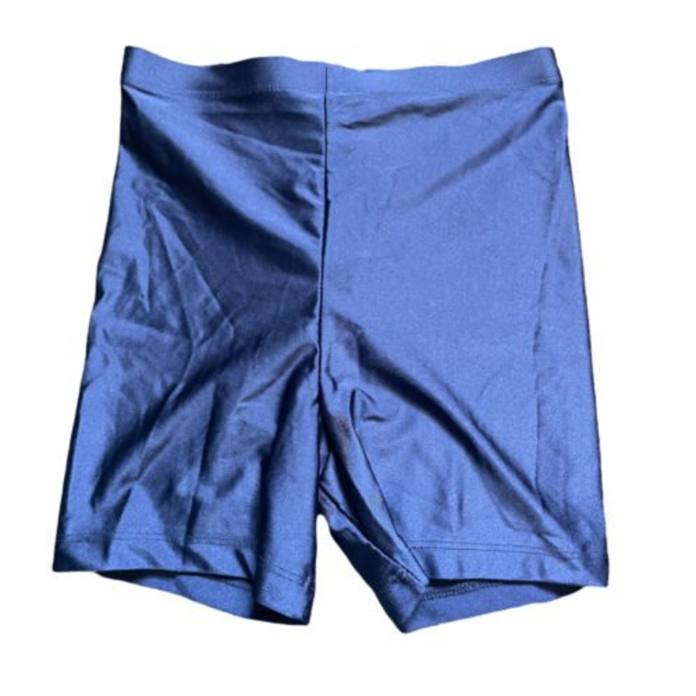 VTG NWT The Original Fancy Pants Navy Blue Small Athletic Biker Nylon Shorts